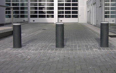 Urbaco retractable bollards installed